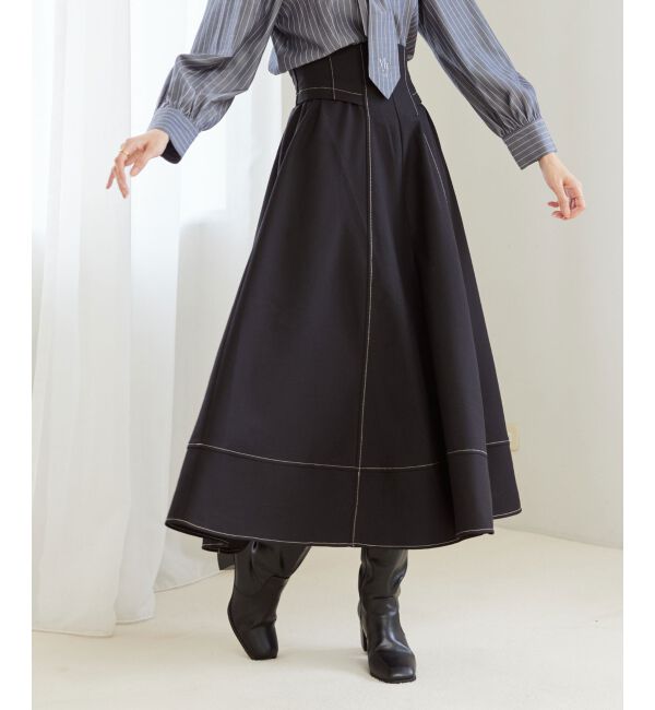 MAJESTICLEGON「ステッチフレアスカート」|フレア|