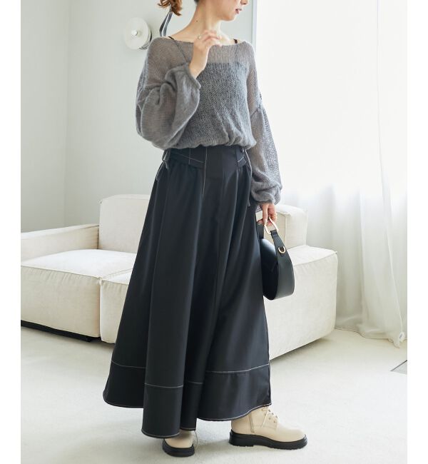 MAJESTICLEGON「ステッチフレアスカート」|フレア|