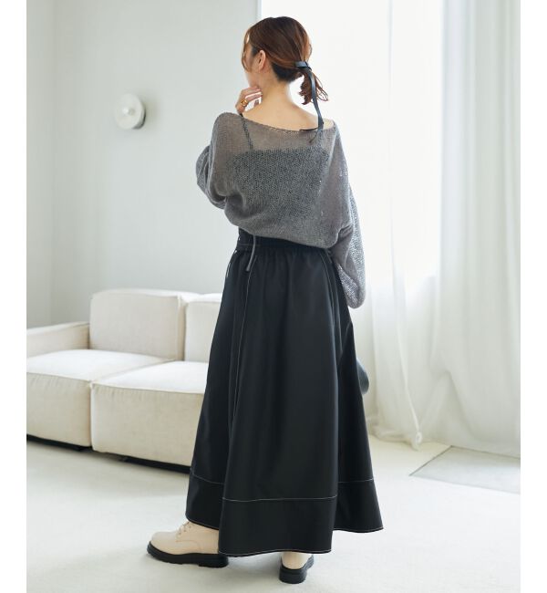 MAJESTICLEGON「ステッチフレアスカート」|フレア|