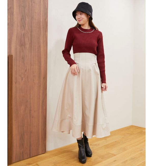 MAJESTICLEGON「ステッチフレアスカート」|フレア|