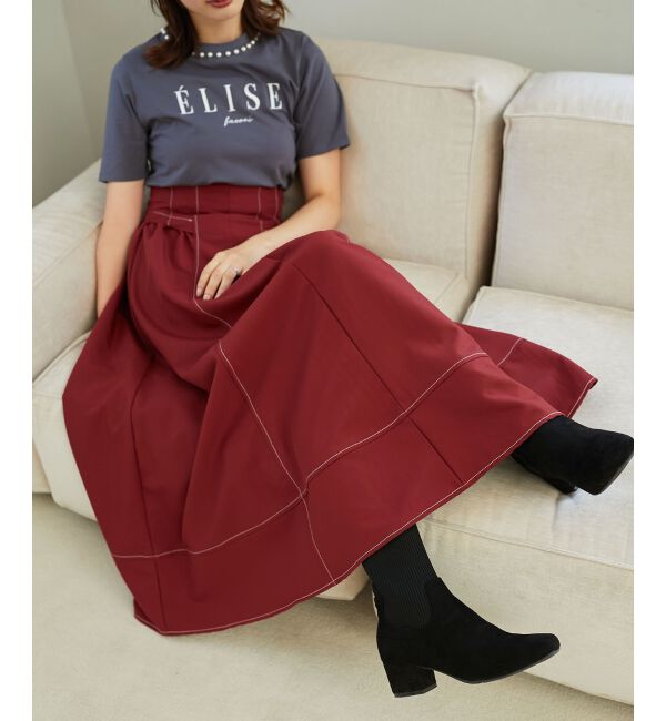 MAJESTICLEGON「ステッチフレアスカート」|フレア|