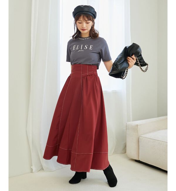 MAJESTICLEGON「ステッチフレアスカート」|フレア|