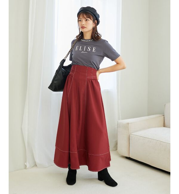MAJESTICLEGON「ステッチフレアスカート」|フレア|