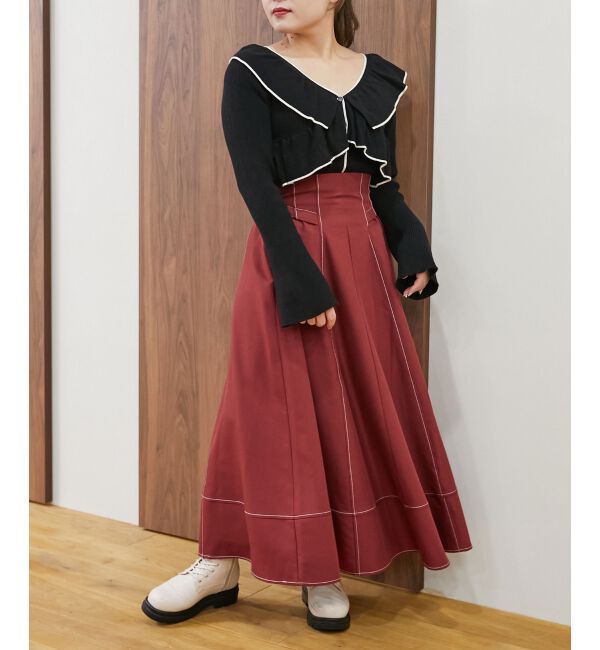 MAJESTICLEGON「ステッチフレアスカート」|フレア|