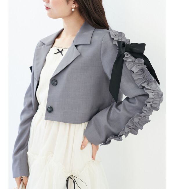 MAJESTICLEGON「ブローチセットホイップフリルジャケット」|その他|