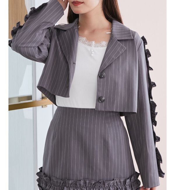 MAJESTICLEGON「ブローチセットホイップフリルジャケット」|その他|