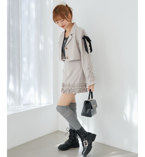 MAJESTICLEGON「ブローチセットホイップフリルジャケット」|その他|