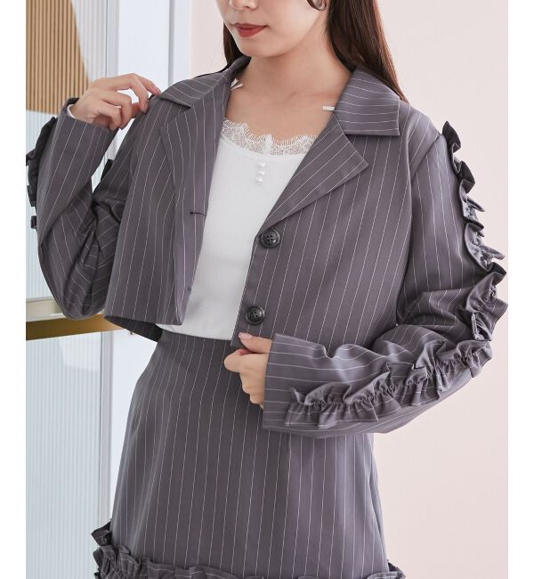 MAJESTICLEGON「ブローチセットホイップフリルジャケット」|その他|