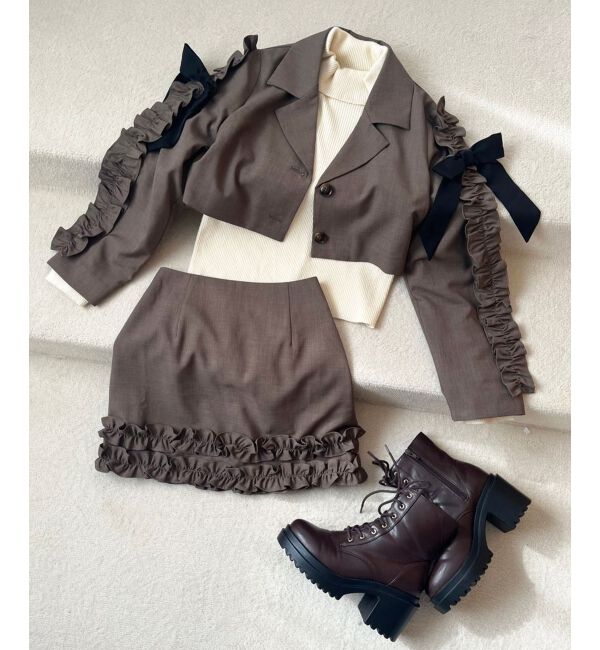 MAJESTICLEGON「ブローチセットホイップフリルジャケット」|その他|