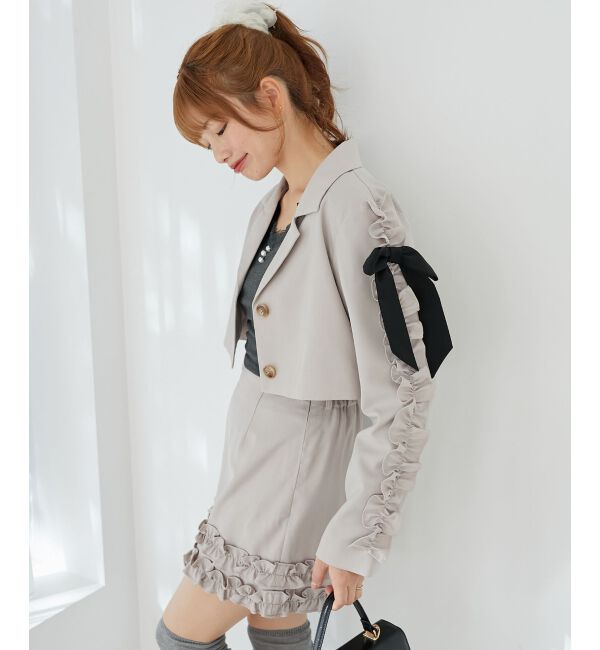 MAJESTICLEGON「ブローチセットホイップフリルジャケット」|その他|