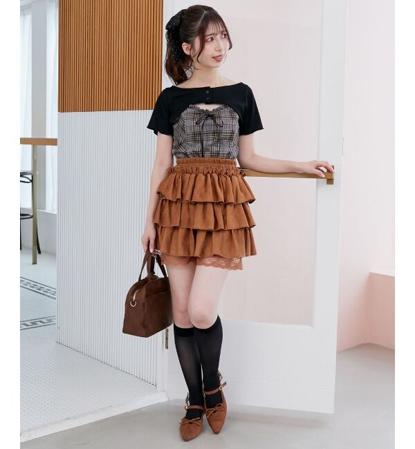  「フリルキャミ&times;トップスセット」|Tシャツ・カットソー|