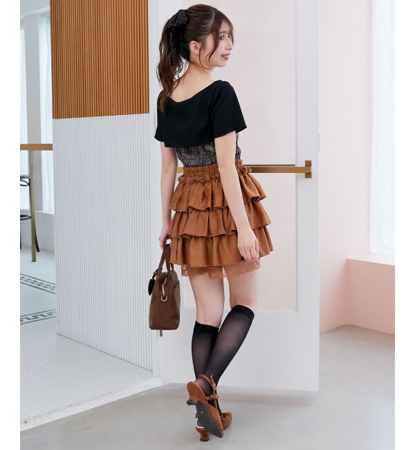  「フリルキャミ&times;トップスセット」|Tシャツ・カットソー|