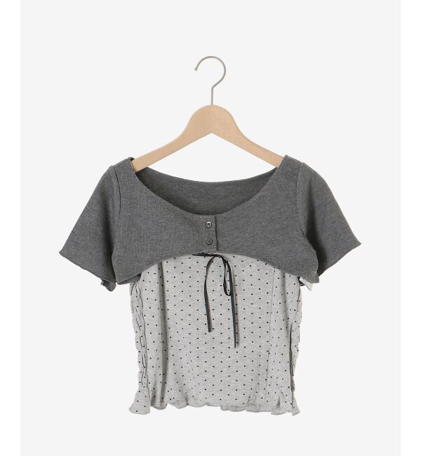  「フリルキャミ&times;トップスセット」|Tシャツ・カットソー|