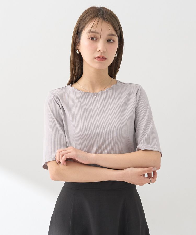 earth music&ecology「リブメローショートスリーブプルオーバー」|Tシャツ・カットソー|