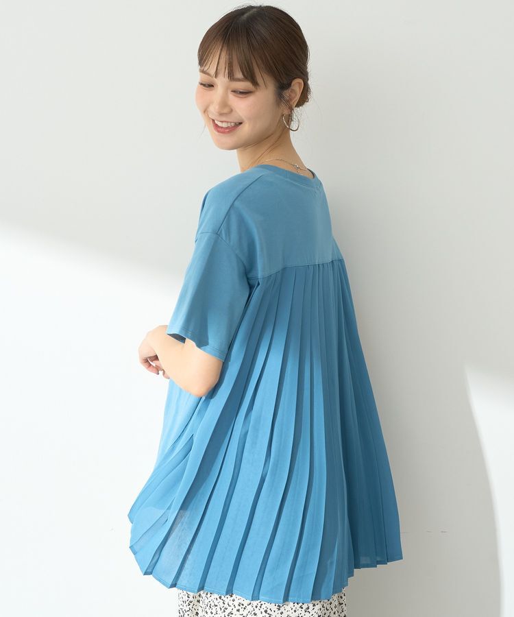 earth music&ecology「バックプリーツドッキングチュニック」|チュニック|Blue