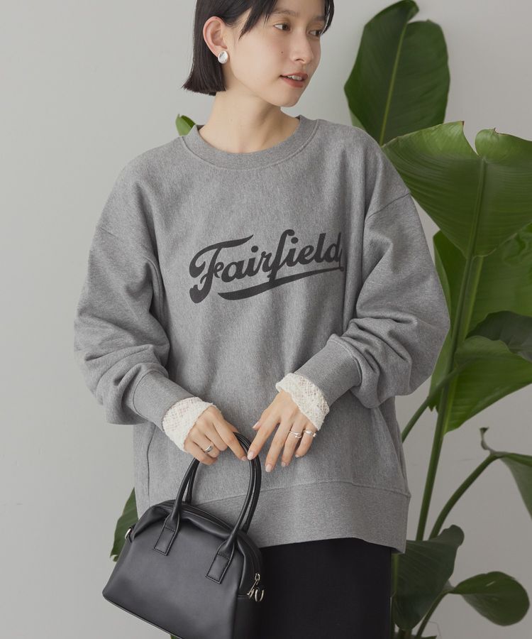 AMERICAN HOLIC「Fairfield フロッキースウェットプルオーバー」|スウェット・ジャージ|Light Gray Mixture