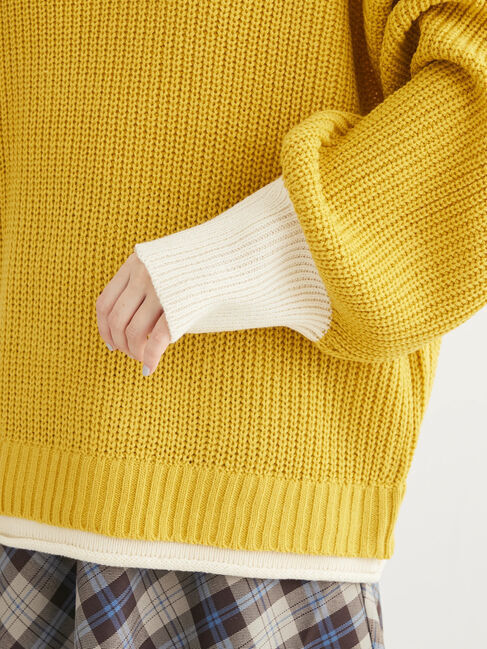 Green Parks「・Petit　Fleur　レイヤード風ハイショクニット」|ニット・セーター|