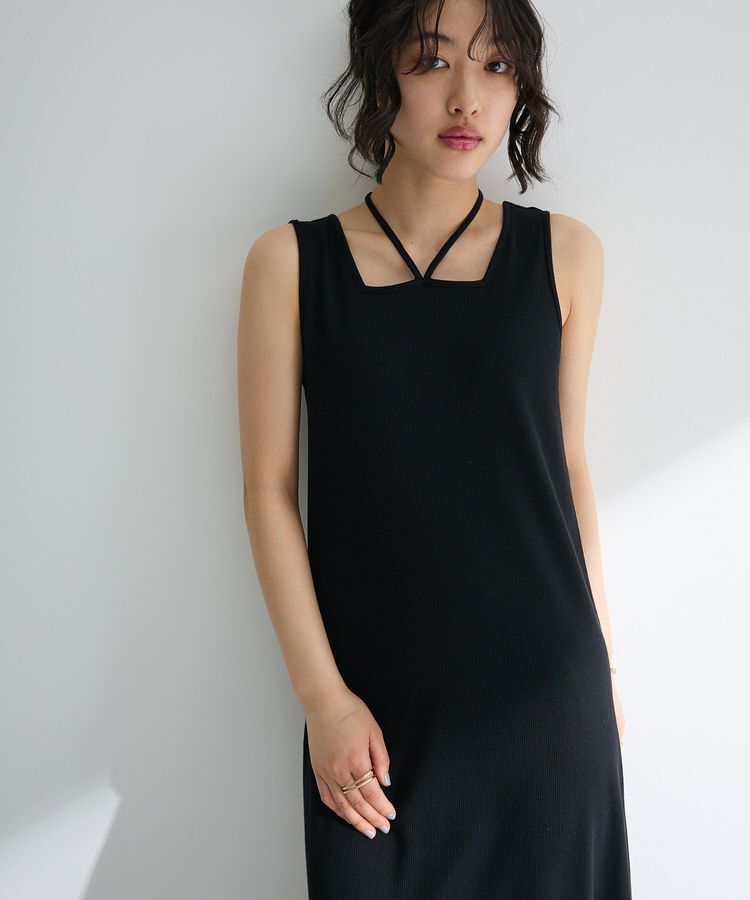 Green Parks「SET2点ラメメッシュベスト+リブワンピース」|ワンピース|