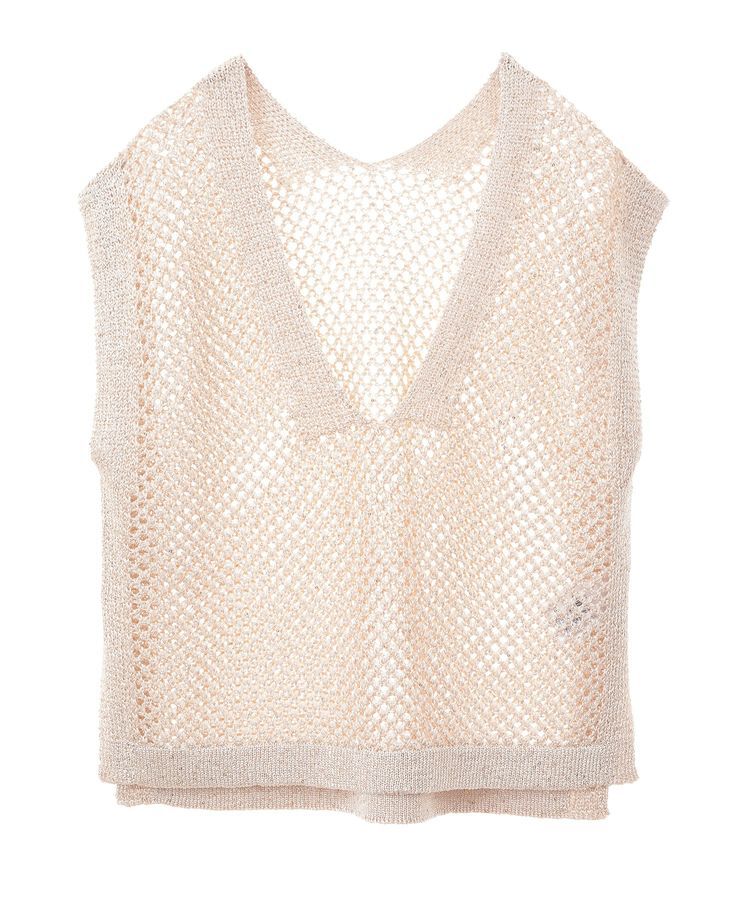 Green Parks「SET2点ラメメッシュベスト+リブワンピース」|ワンピース|