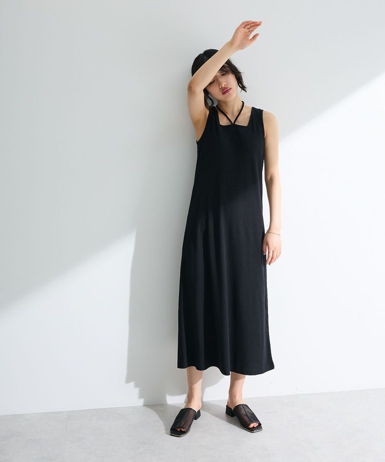 Green Parks「SET2点ラメメッシュベスト+リブワンピース」|ワンピース|