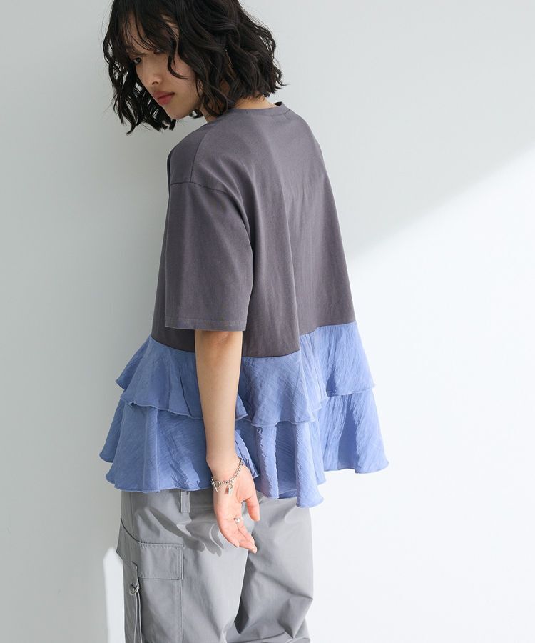 Green Parks「サテンティアードドッキングプルオーバー」|Tシャツ・カットソー|