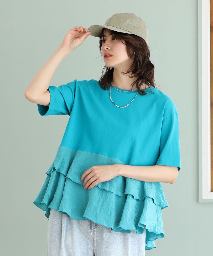 Green Parks「サテンティアードドッキングプルオーバー」|Tシャツ・カットソー|Blue Green