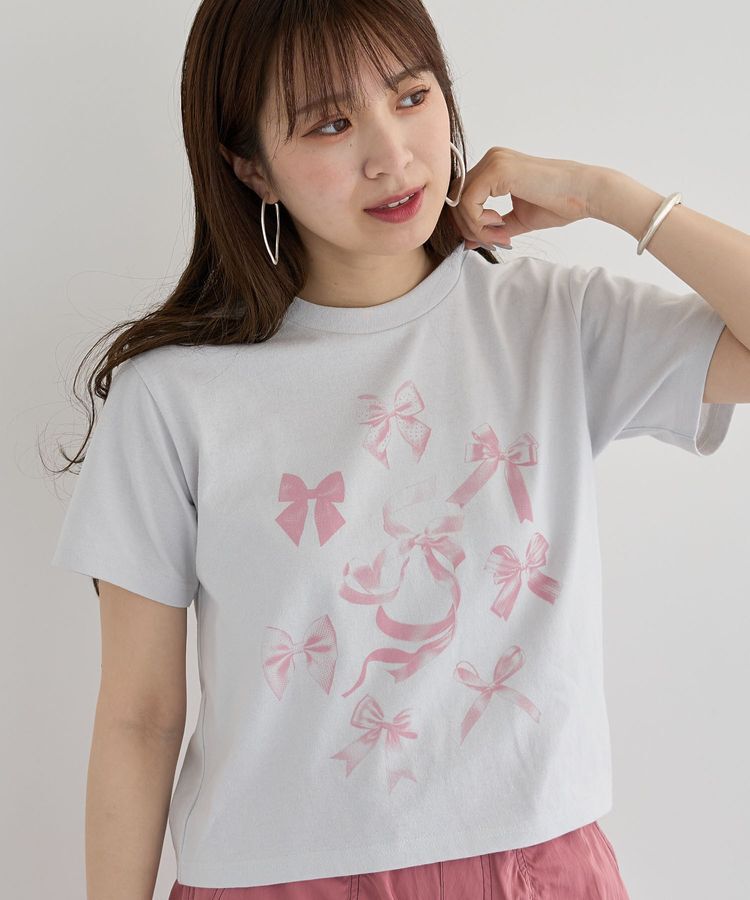 Green Parks「・DOUBLE FLAGS リボンpt TEE」|Tシャツ・カットソー|