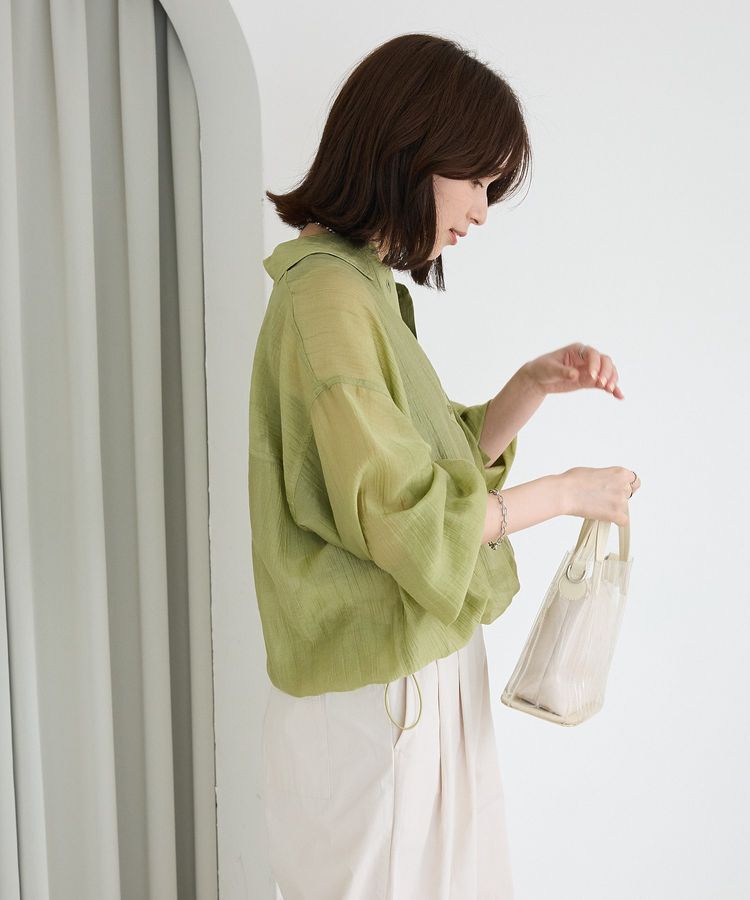 Green Parks「裾ドロストシアーシャツ」|シャツ・ブラウス|