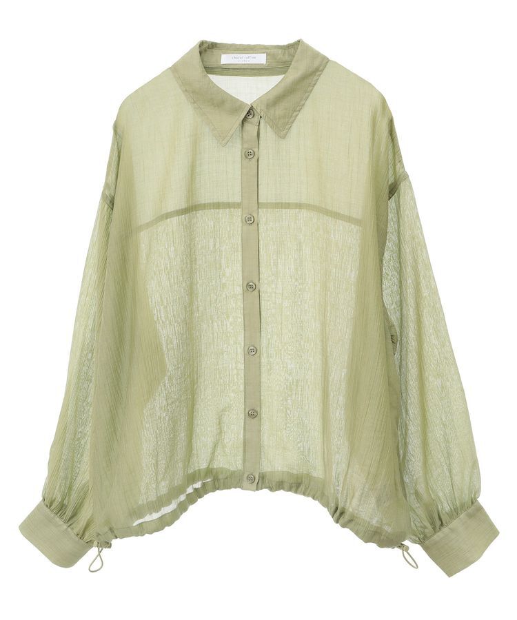 Green Parks「裾ドロストシアーシャツ」|シャツ・ブラウス|