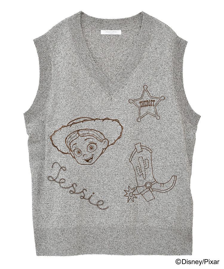 Green Parks「TOY STORY / 刺繍Vネックニットベスト」|ベスト・ジレ|