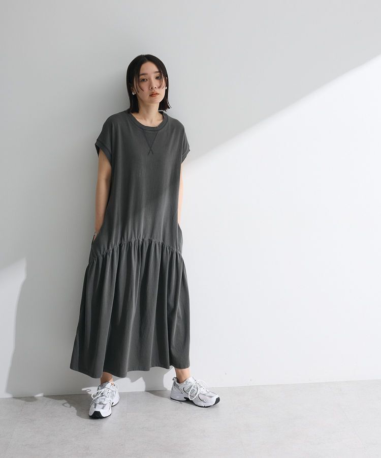 Green Parks「・SUGAR SPOON フレンチギャザーカットワンピ」|ワンピース|Charcoal Gray