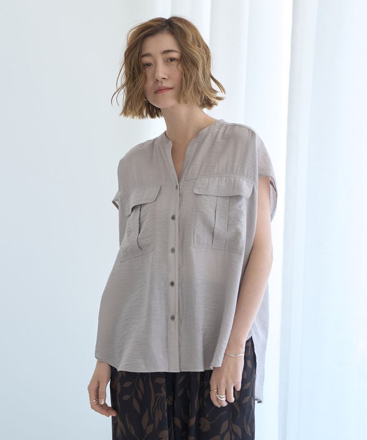 YECCA VECCA「ワークデザインスキッパーシャツ」|シャツ・ブラウス|