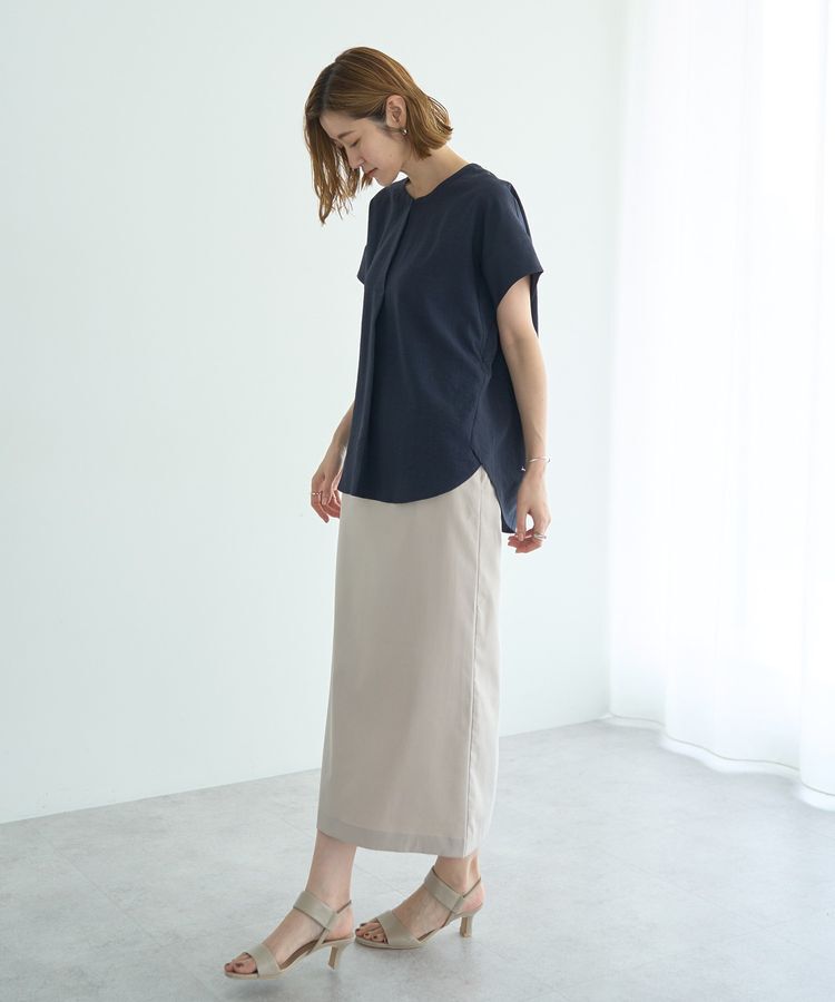 YECCA VECCA「タックスキッパーブラウス」|シャツ・ブラウス|