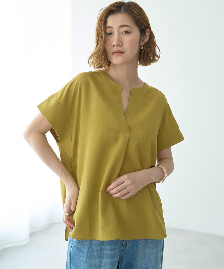 YECCA VECCA「タックスキッパーブラウス」|シャツ・ブラウス|