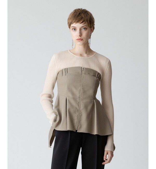 allureville「ソフトシアーリブプルオーバー」|ニット・セーター|