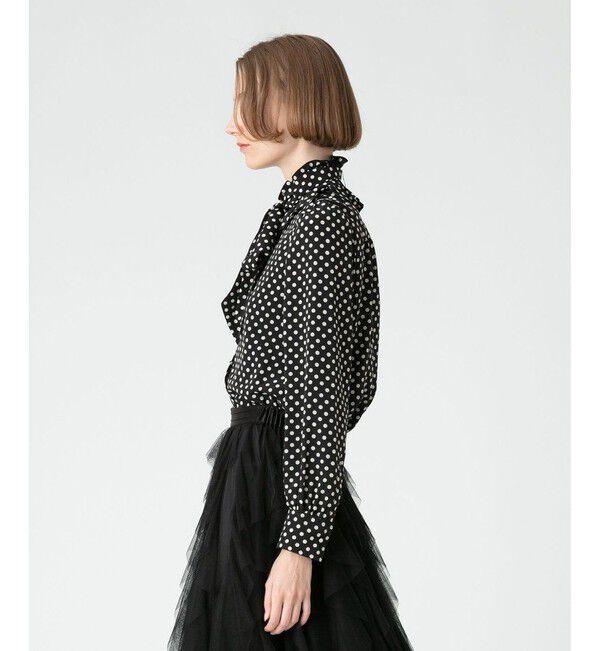 LOULOU WILLOUGHBY「【LOULOU WILLOUGHBY】◇ デシンドットフリルボウタイブラウス」|シャツ・ブラウス|