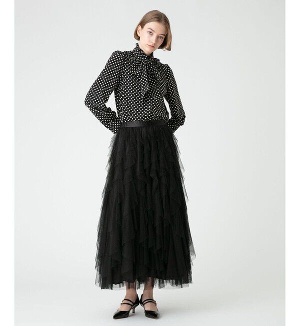 LOULOU WILLOUGHBY「【LOULOU WILLOUGHBY】◇ デシンドットフリルボウタイブラウス」|シャツ・ブラウス|