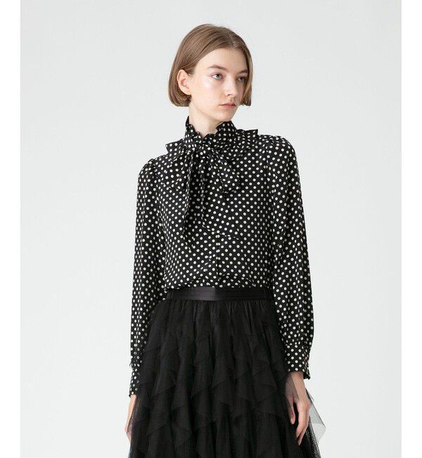 LOULOU WILLOUGHBY「【LOULOU WILLOUGHBY】◇ デシンドットフリルボウタイブラウス」|シャツ・ブラウス|