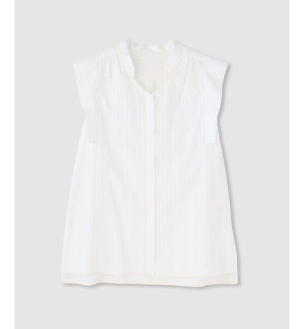 allureville「カラミストライプ切替ブラウス」|シャツ・ブラウス|