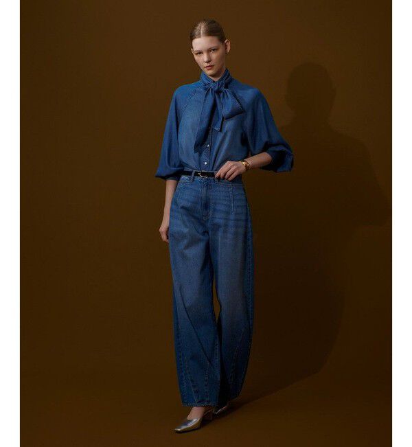 allureville「デニムボウブラウス」|シャツ・ブラウス|