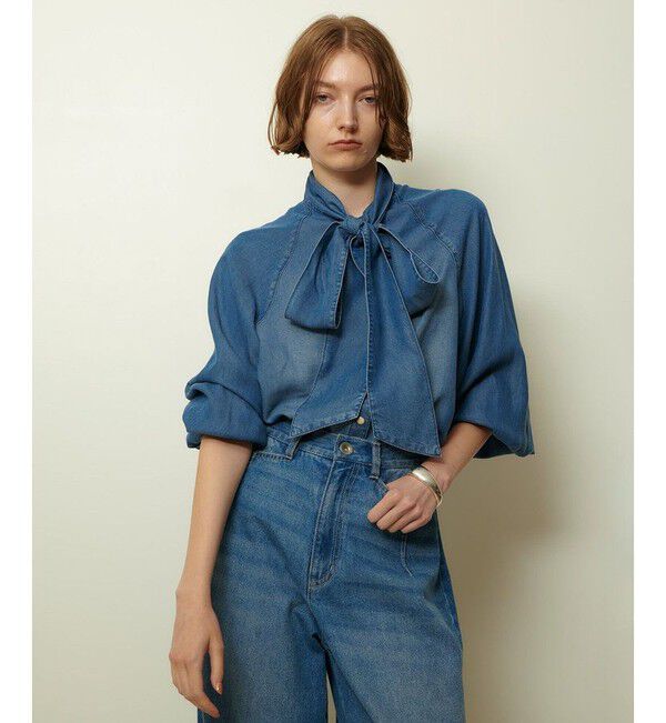 allureville「デニムボウブラウス」|シャツ・ブラウス|
