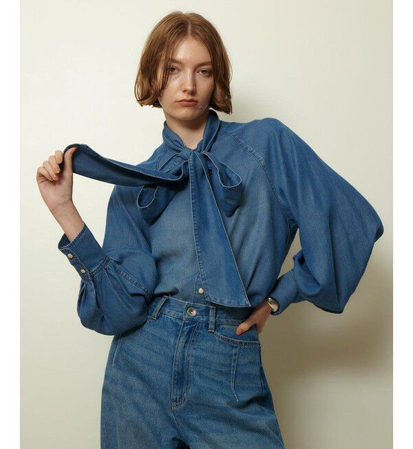 allureville「デニムボウブラウス」|シャツ・ブラウス|