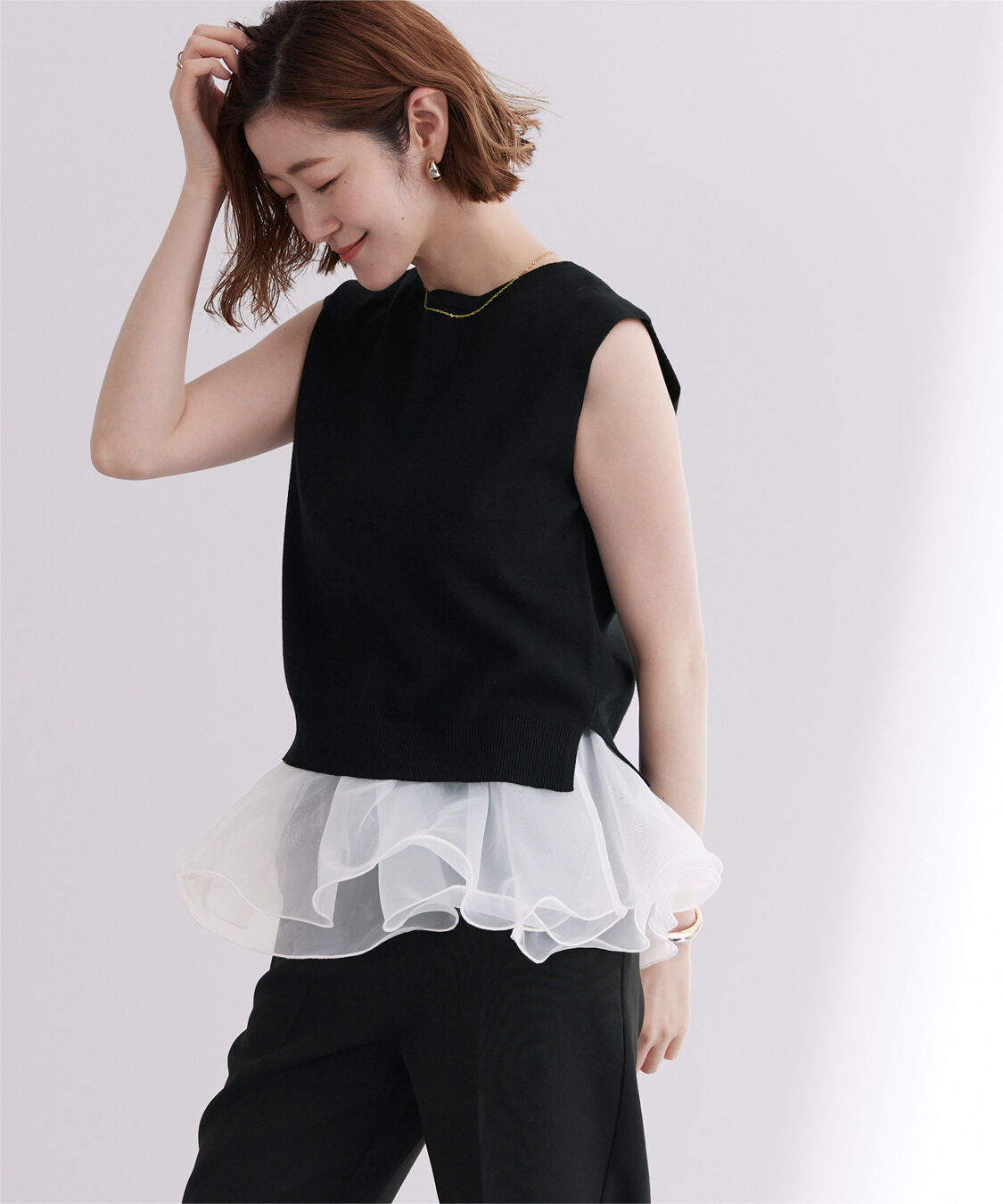 ur's「フレアベルト付ニットプルオーバー」|ニット・セーター|