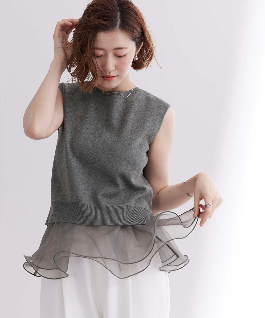 ur's「フレアベルト付ニットプルオーバー」|ニット・セーター|