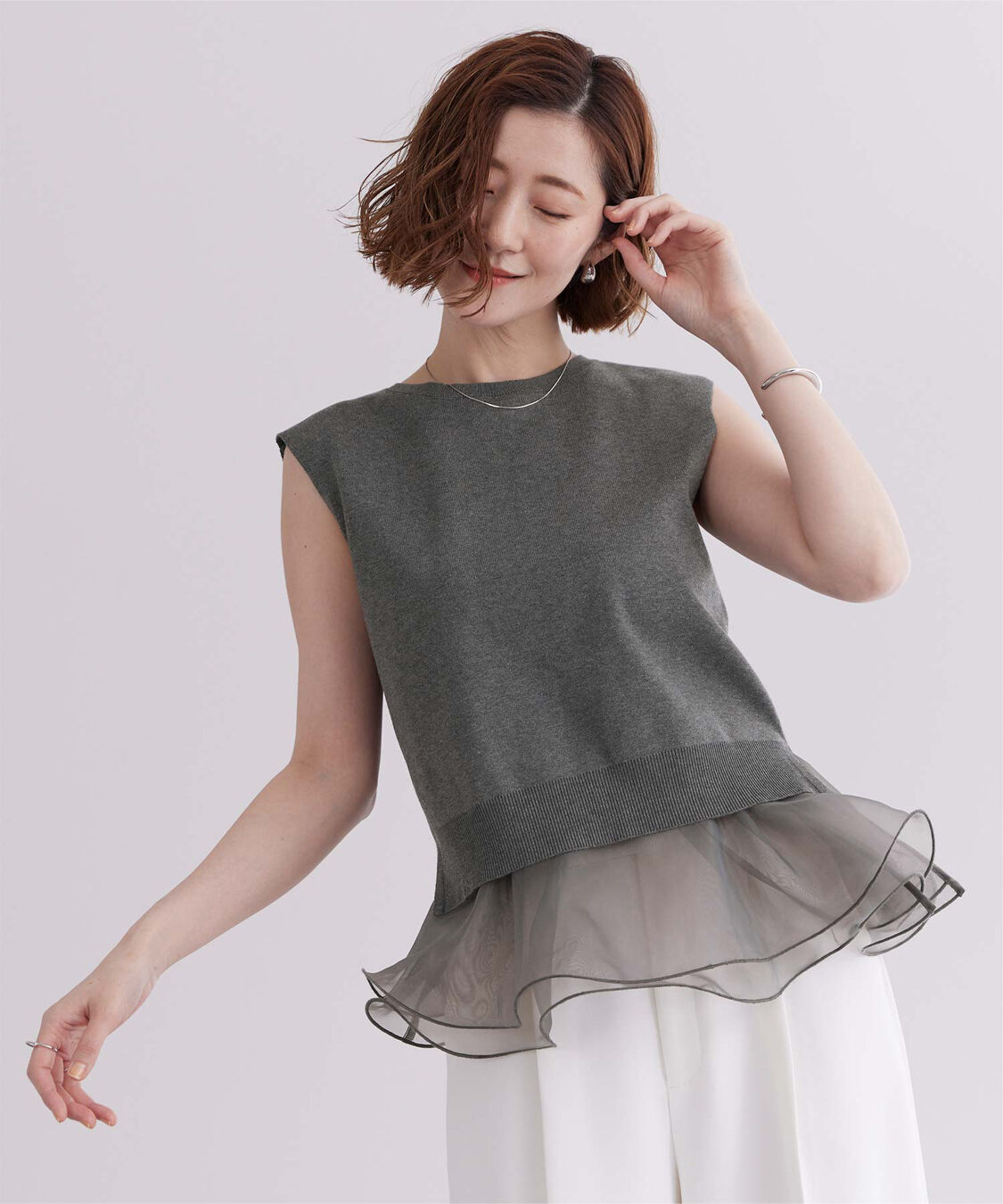 ur's「フレアベルト付ニットプルオーバー」|ニット・セーター|