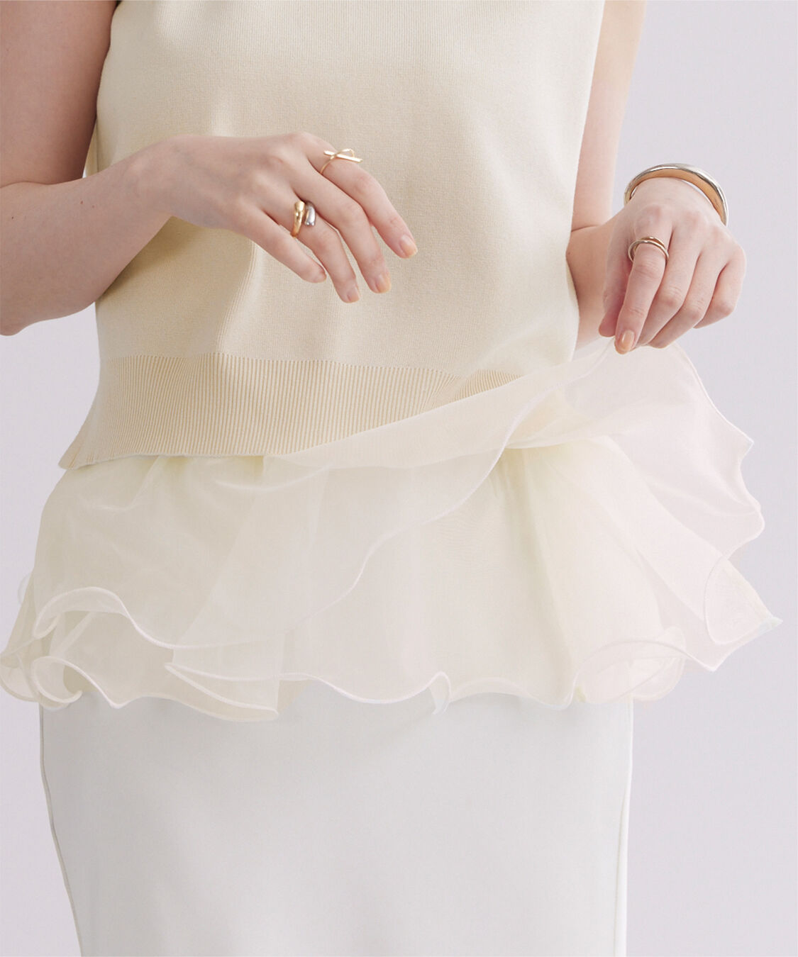 ur's「フレアベルト付ニットプルオーバー」|ニット・セーター|