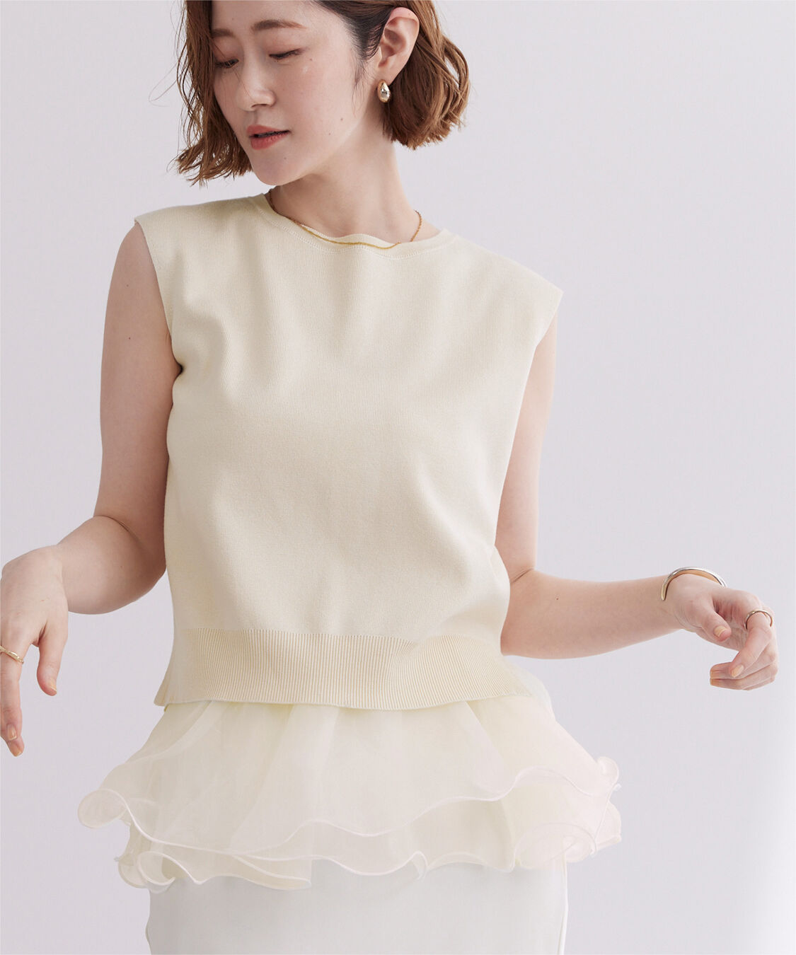 ur's「フレアベルト付ニットプルオーバー」|ニット・セーター|