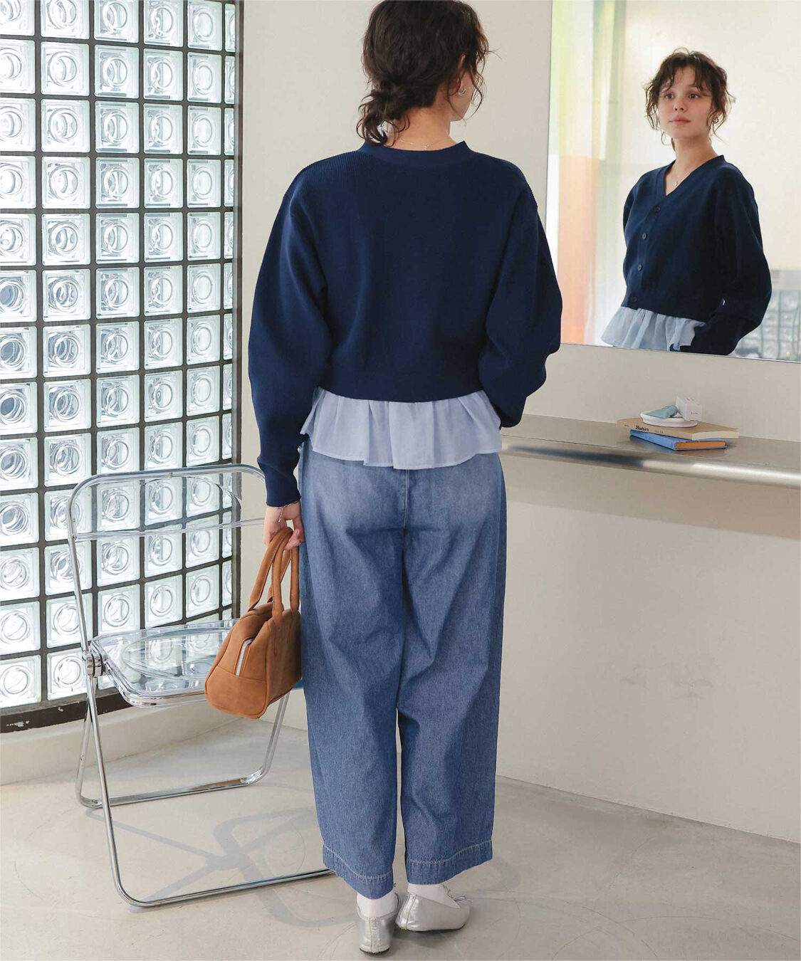 titivate「イージーワイドデニムパンツ」|デニム|