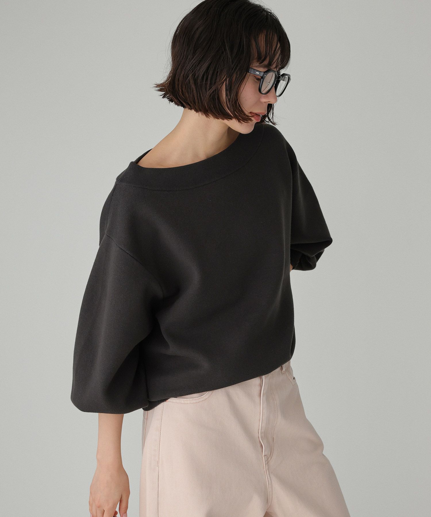 BABYLONE「スウェットライクニットプルオーバー」|ニット・セーター|