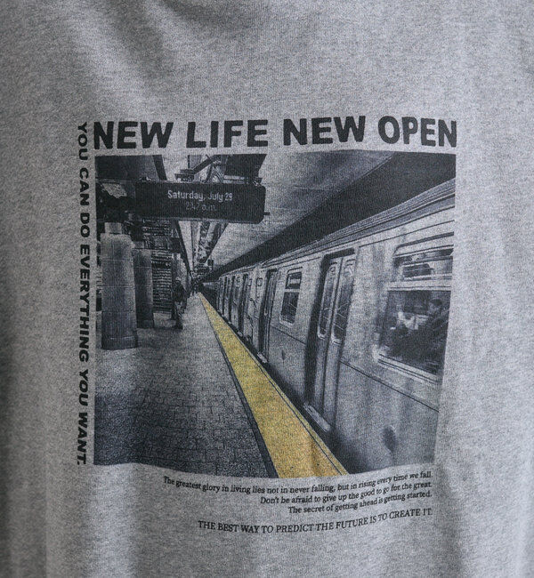  「フォトプリント裏毛パーカー」|プルオーバー|